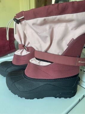 Columbia Waterproof Winter Boots - Pink and Burgundy
